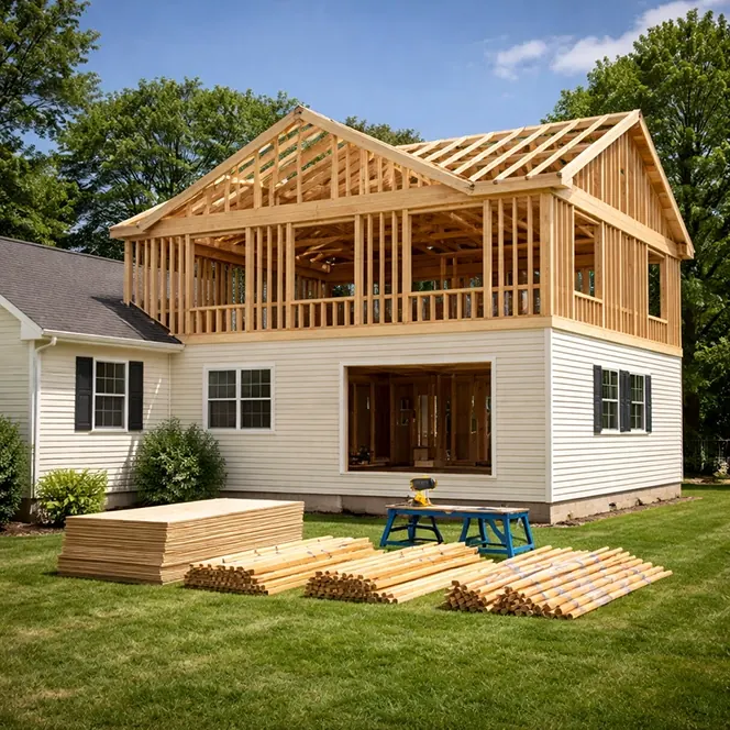 A second-story addition.