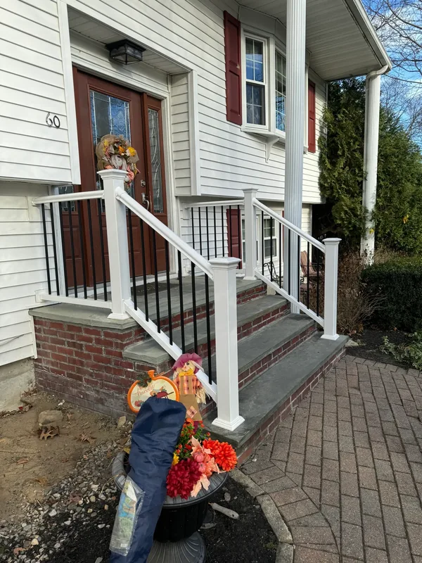 Front porch railing — Bradley’s Building Solutions project