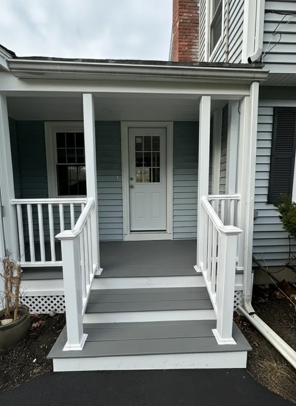New porch and railings — Bradley’s Building Solutions project